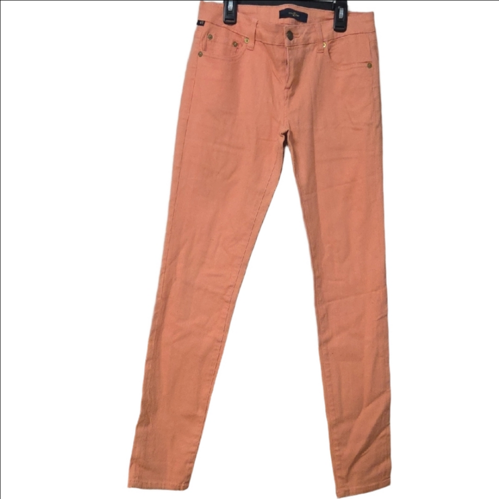 Women's Peach Orange Skinny Jeans Size 7 Pastel Summer Denim
